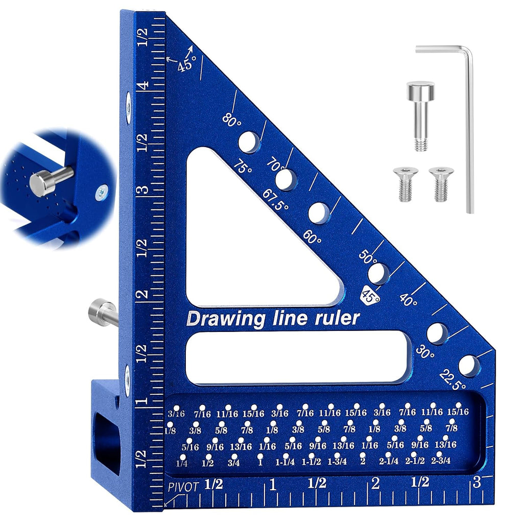 3D Multi-Angle Measuring Ruler -Precision Woodworking 3D Square Protractor