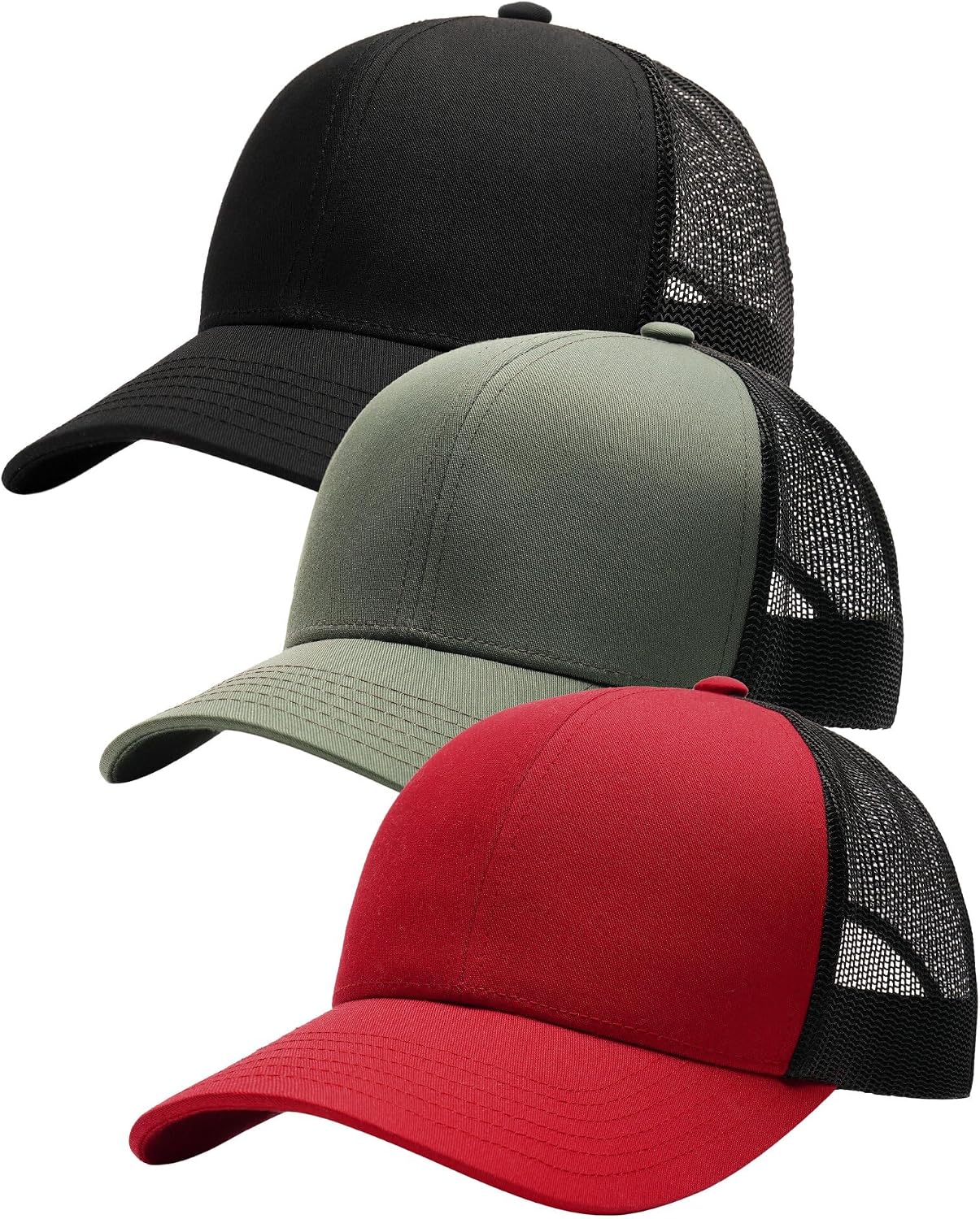 FURTALK Mens Trucker Hat Structured Mesh Baseball Cap Adjustable Classic