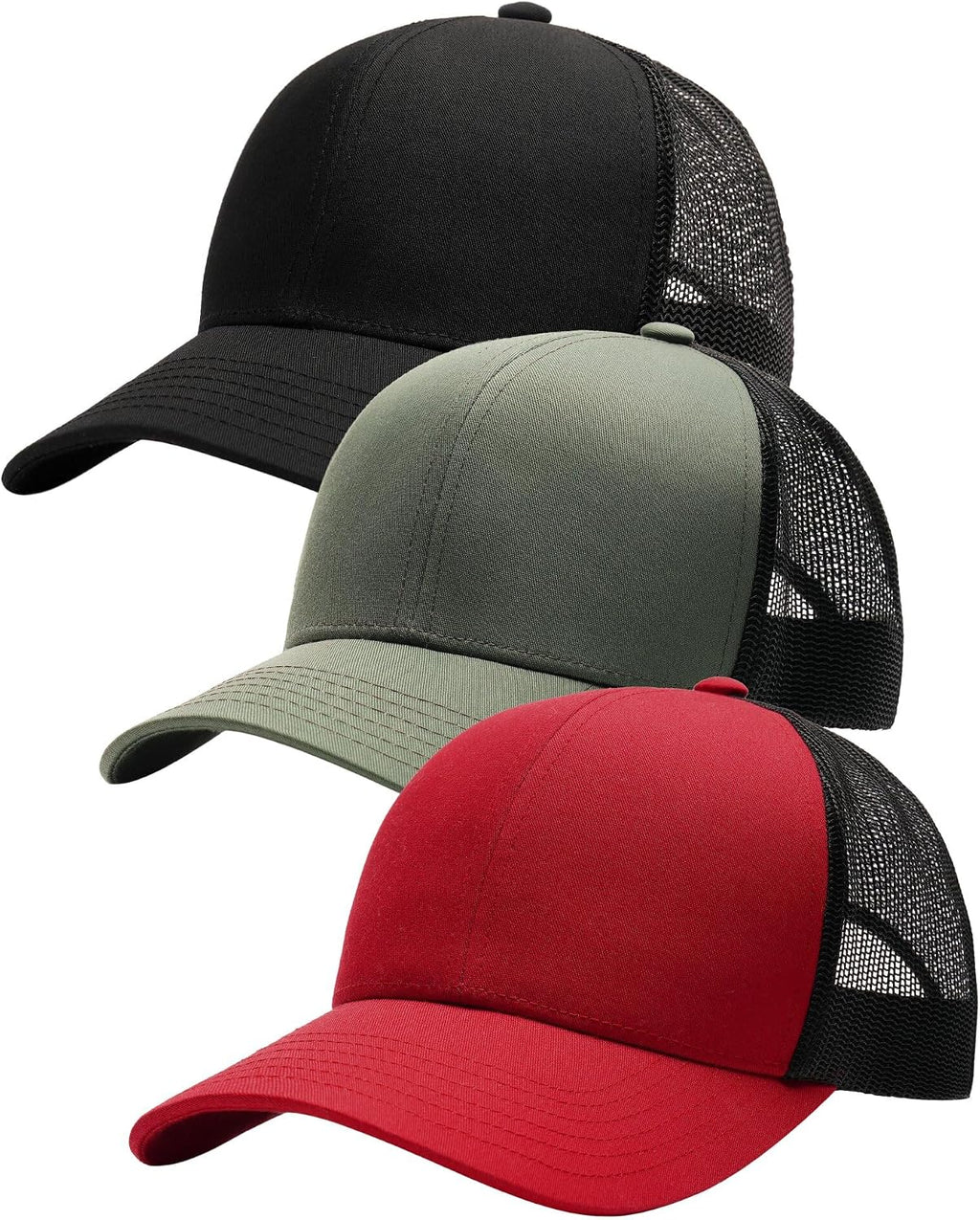 FURTALK Mens Trucker Hat Structured Mesh Baseball Cap Adjustable Classic