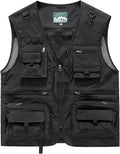 Men's Lightweight Mesh Fishing Vest Utility Outdoor Multi-Pocket Hunting Cargo Vest