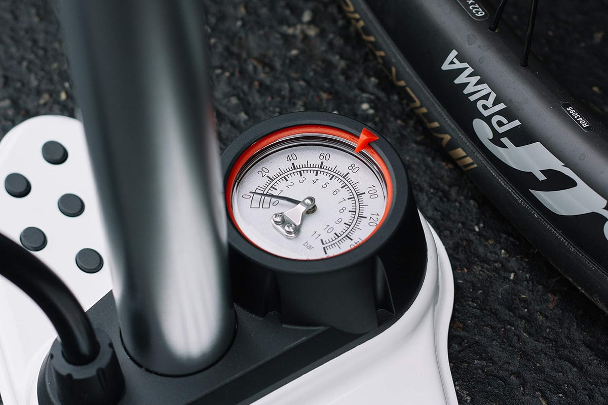 BIKETUBE Air Handler Bike Floor Pump with Industrial Gauge