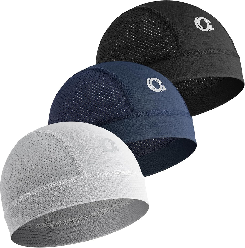 3-Pack Cooling Skull Cap Breathable Sweat-Wicking Helmet Liner for Men