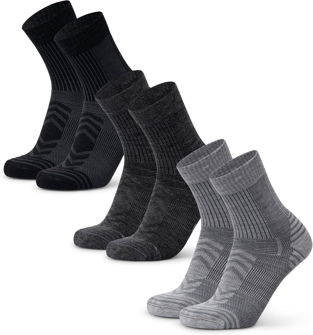 DANISH ENDURANCE Merino Wool Hiking Socks, Lightweight, 3 & 5-Pack