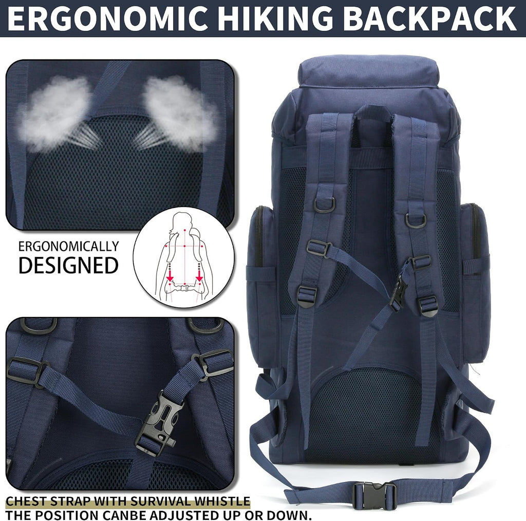 Hiking Backpack for Men 70L/100L Camping Backpack Military Rucksack Molle 3 Days Assault Pack for Climbing