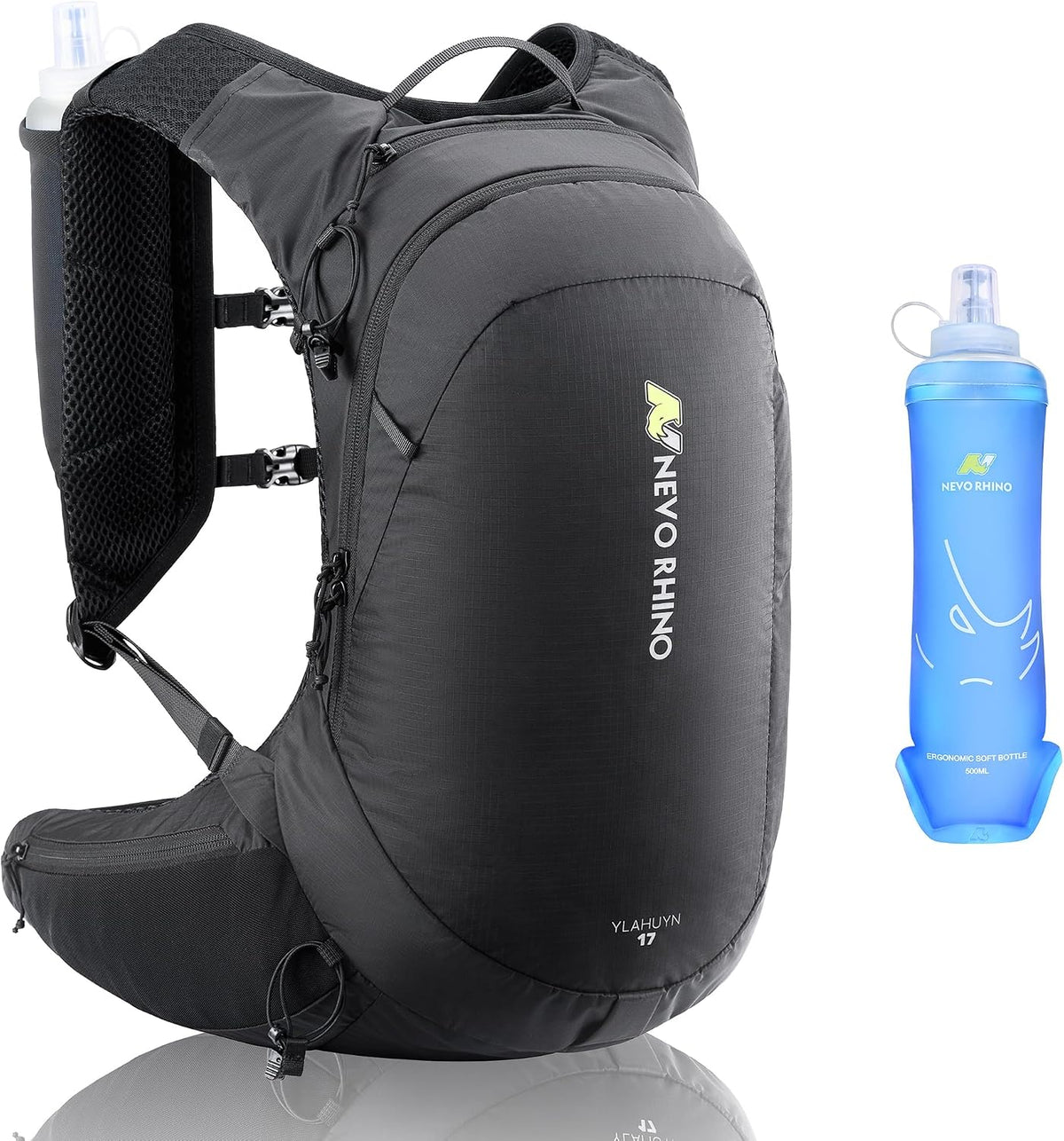N NEVO RHINO 17L Hydration Backpack, Water Backpack with 500ml Soft Flask