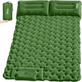 HiiPeak Double Sleeping Pad for Camping - Suede Top Camping Mattress with Pillow, Built-in Foot Pump, Compact Inflatable 2-Person Portable Mat for Backpacking, Hiking, Car Traveling, Beach, Tent