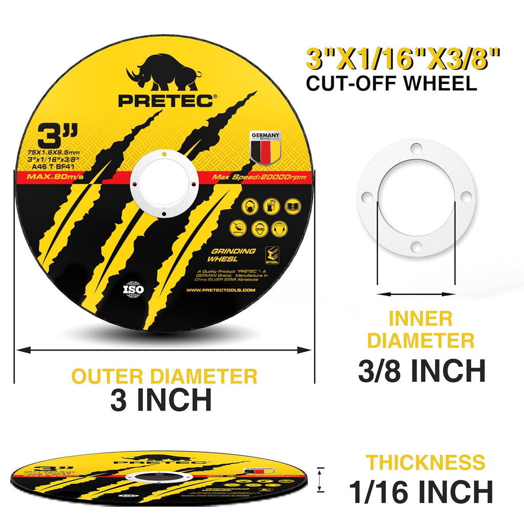 Cut Off Wheels 3 Inch, 27 Pack with Mandrel Kit for Die Grinder
