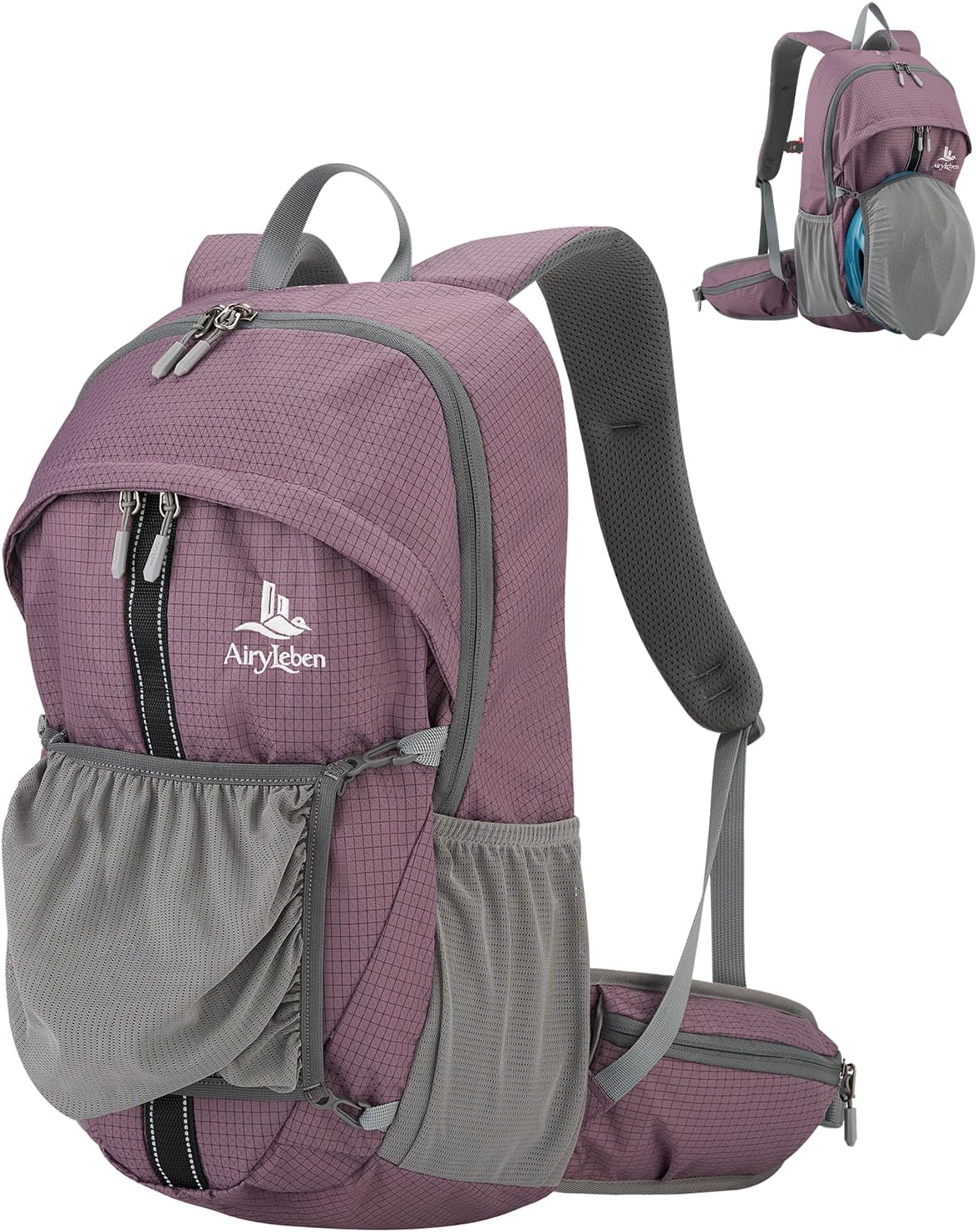 25L Hiking Backpack for Women Men, Lightweight Travel Day Pack, Purple