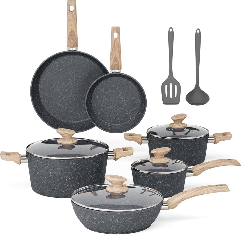 MAISON ARTS Pots and Pans Set, Kitchen Cookware Sets for Cooking Nonstick