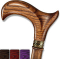 Asterom Handcrafted Walking Cane, Stylish Wooden Canes for Men, Oak Wood