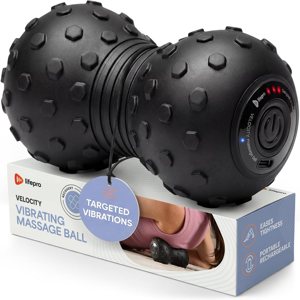 LifePro Velocity Vibrating Peanut Massage Ball with 4-Speed Vibration Modes