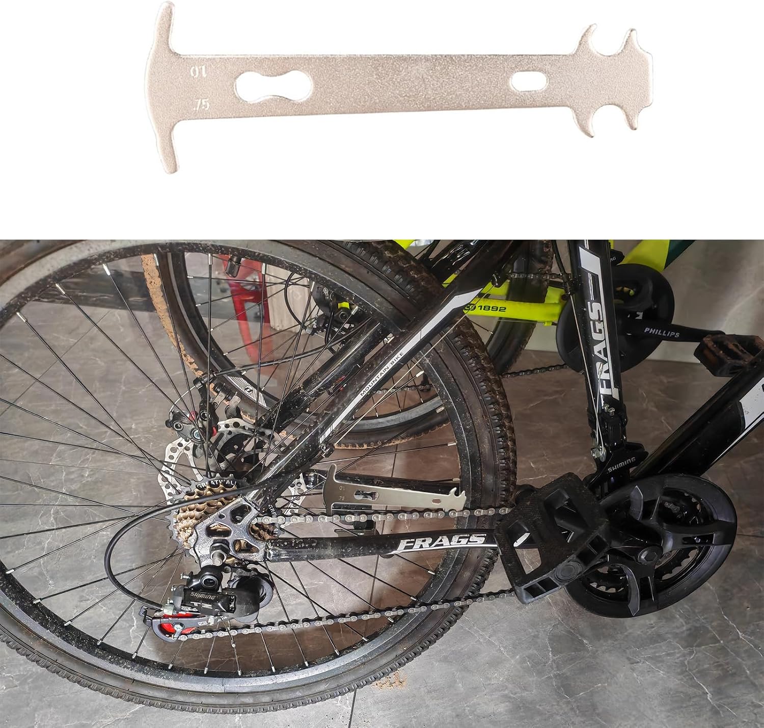 Bike Chain Repair & Maintenance Tools Kits:Bike Link Plier + Chain Breaker Splitter Tool+Chain Checker+3 Pairs Bicycle Missing Links+Chaingang Cleaning Brush,for Repair & Cleaning Maintenance Solution