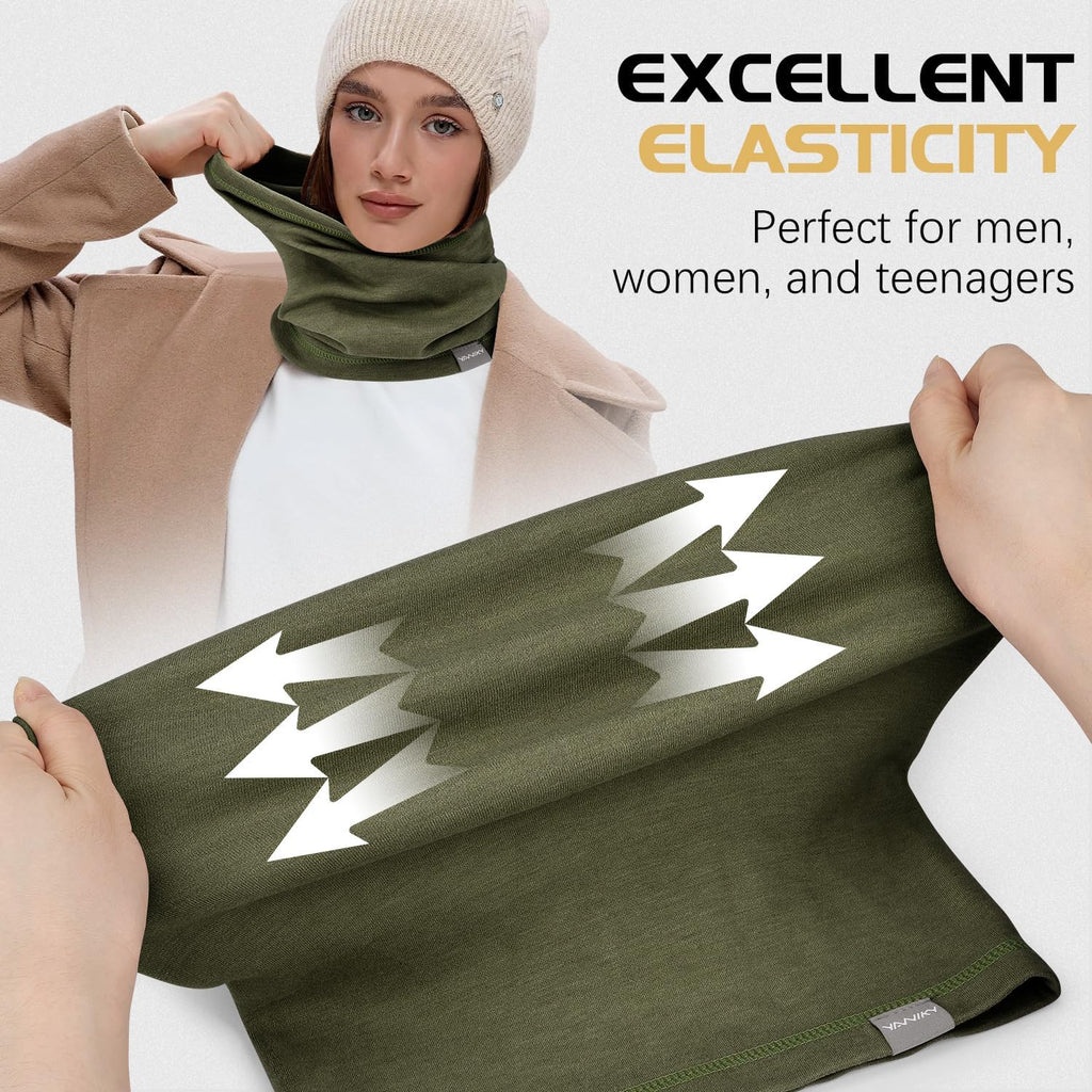 YANIKY Neck Gaiter Winter Neck Warmer for Men & Women Windproof Face Mask for Cold Weather Breathable Ski Face Cover Scarf