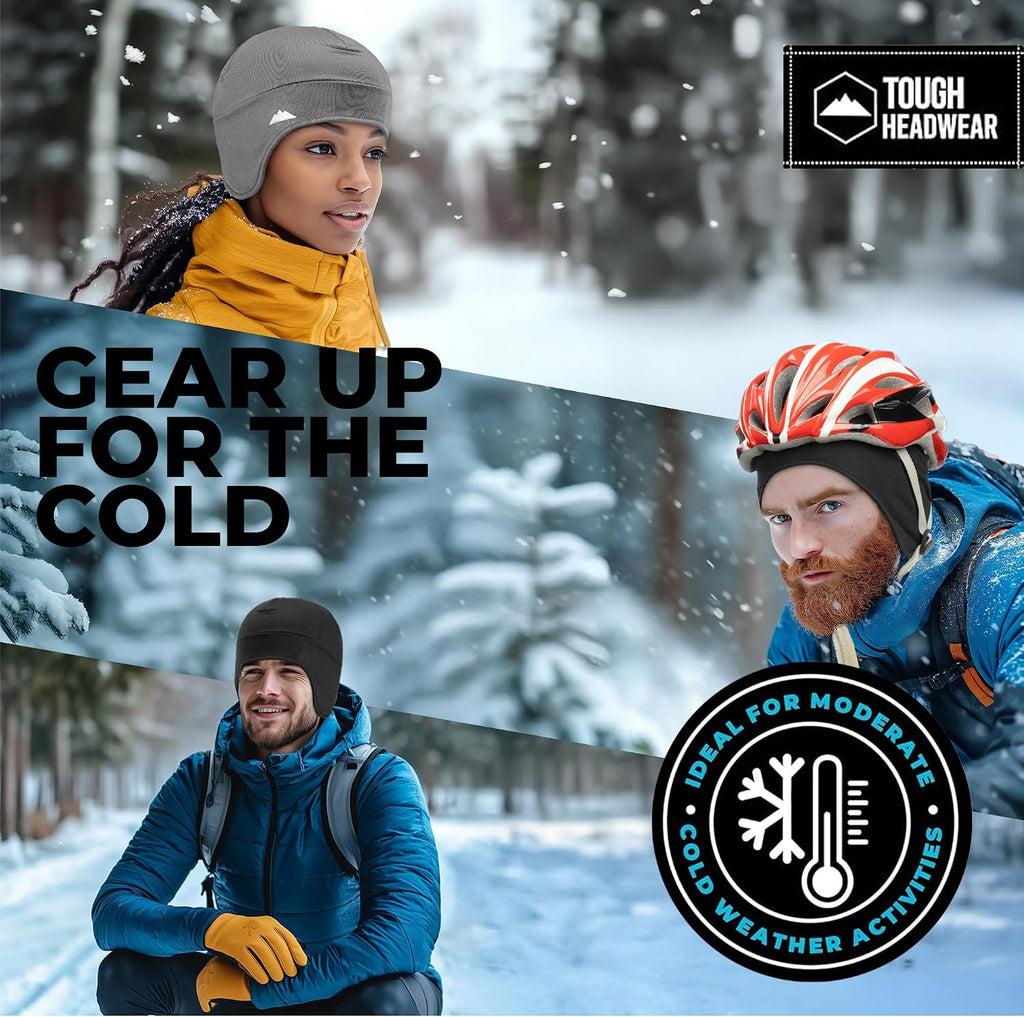 Tough Headwear Thermal Skull Cap - Moisture-Wicking Running Beanie - Snug Fit Ski Helmet Liner - Lightweight Cycling Cap