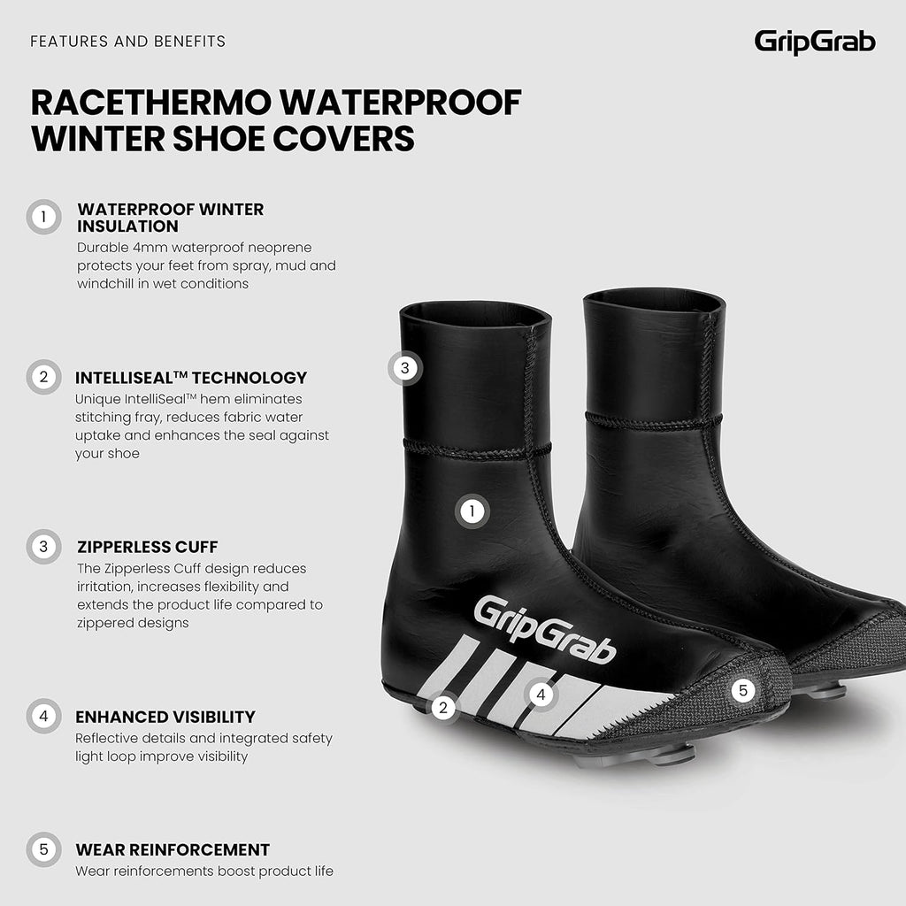 GripGrab RaceThermo Neoprene Winter Cycling Overshoes – Shoe Covers