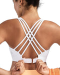 RUNNING GIRL Sports Bras for Women,Crisscross Back High Impact Sports Bra with Hook Closure Workout Supportive Bra