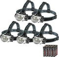 EverBrite 5 Pack LED Headlamp, Pivoting Head with Adjustable Headband