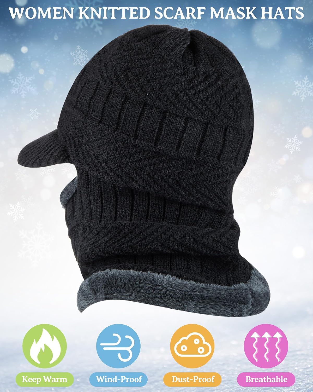 Syhood Winter Balaclava Ski Mask Fleece Lined