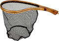 Aventik Fly Fishing Landing Net for Trout Soft Rubber Ghost Mesh Catch and Release Wooden Frame Lightweight and Tangle-Free