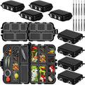 10 Pack Small Tackle Box Organizer for Fishing, Mini Double Sided Portable Pocket Tackle Box Containers for Hooks Lure Baits Swivels Jigs Storage Kayak Boxes(Black)