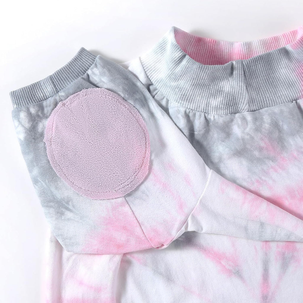 Dog Cotton Pink Tie Dye T-Shirts Soft and Stretchy Breathable Pet Shirt Pajamas Pets Clothes for Large Dogs,3XL Pink Tiedye