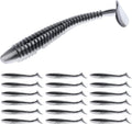 RUNCL Swimbaits Paddle 10/20/30/40PCS, 5/4/3/2 Inchs Paddle Tail, Soft Lure for Trout Crappie Bass, Durable Plastic Bait Swimmer for Saltwater/Freshwater, Fishing Lover's Gift
