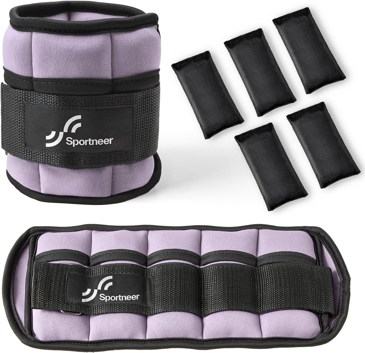 Sportneer Adjustable Ankle Weights, 2-10 lb per Pair, Removable Weights