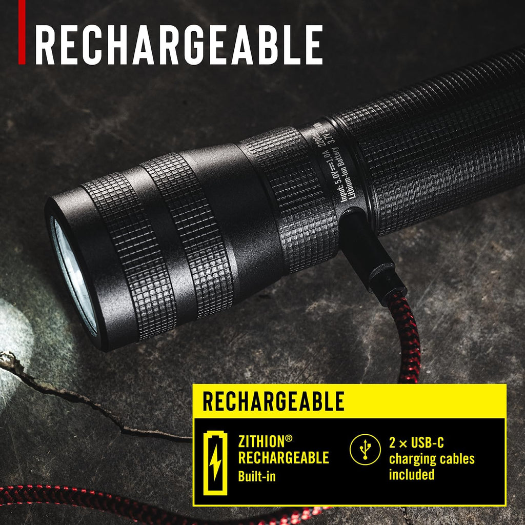Coast G60R 1000 Lumen Waterproof Rechargeable LED Flashlight, 2-Pack