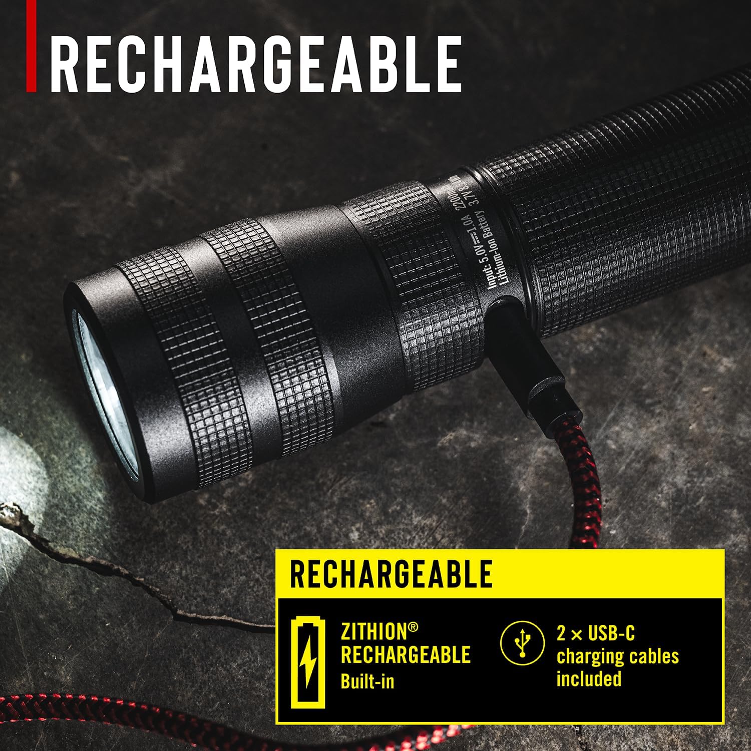 Coast G60R 1000 Lumen Waterproof Rechargeable LED Flashlight, 2-Pack
