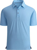 Alex Vando Mens Golf Shirt Moisture Wicking Print Performance Polo Shirt