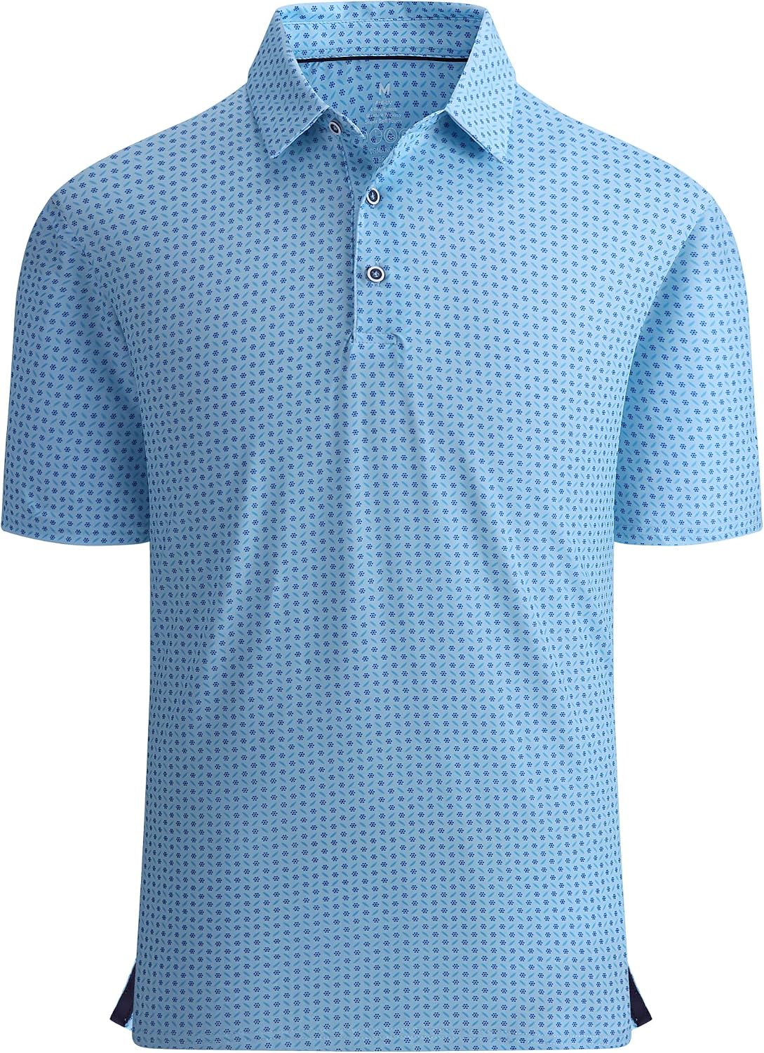 Alex Vando Mens Golf Shirt Moisture Wicking Print Performance Polo Shirt