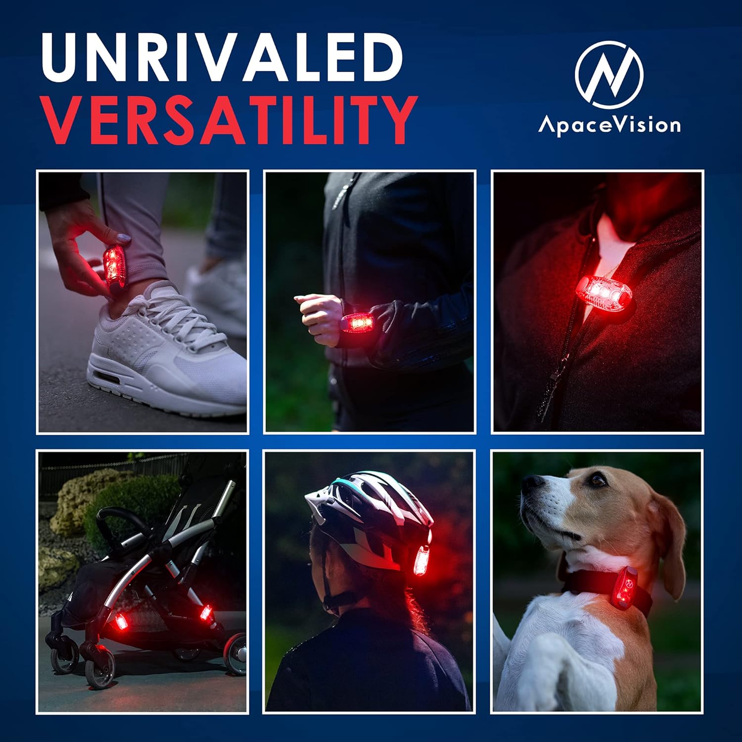 LED Safety Light (2 Pack) with Bonus Items – Clip On Strobe/Running Lights for Runners, Dogs, Bikes, Walking and More