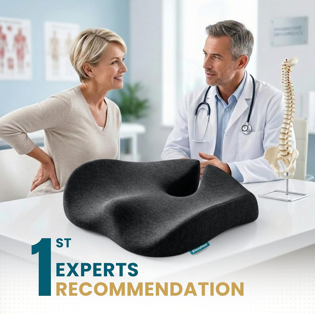 Pressure Relief Seat Cushion for Tailbone Pain, Sciatica & Coccyx Pillow