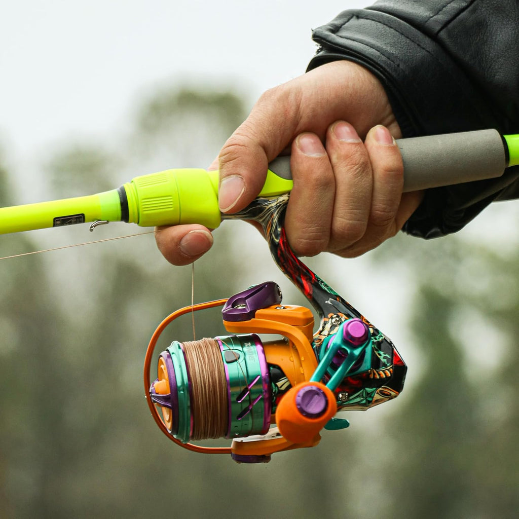 RUNCL Spinning Reel – Billings 5.2:1 Gear Ratio, Max Drag 22.05 LB, Lightweight, Interchangeable Left/Right Hand, Ideal for Freshwater & Saltwater, Available in 2000, 3000, 4000, 5000 Models