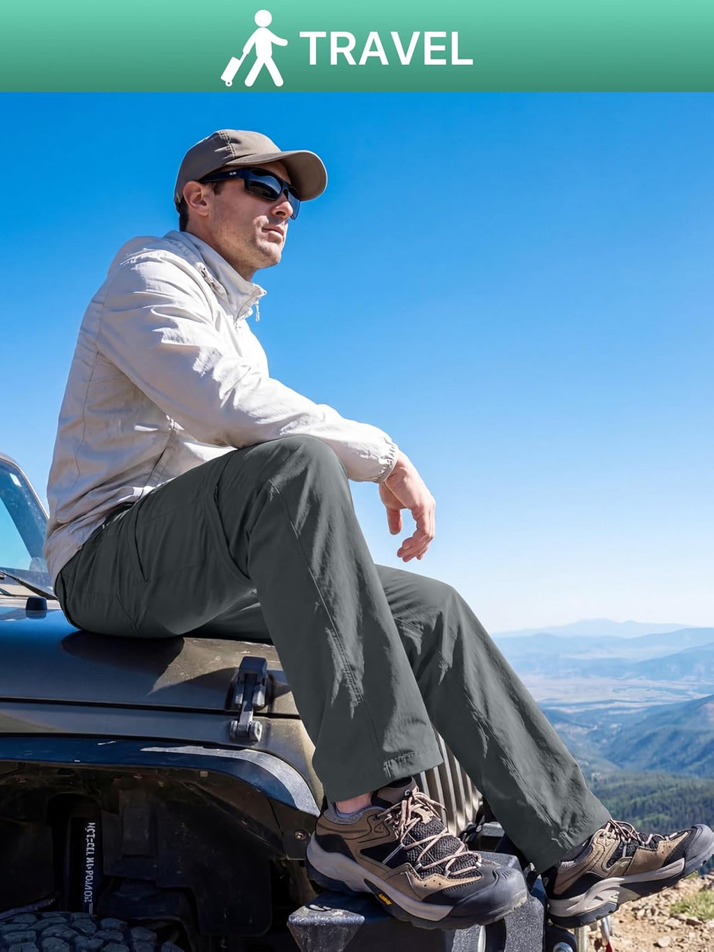 FREE SOLDIER Men's Convertible Hiking Pants Outdoor Lightweight