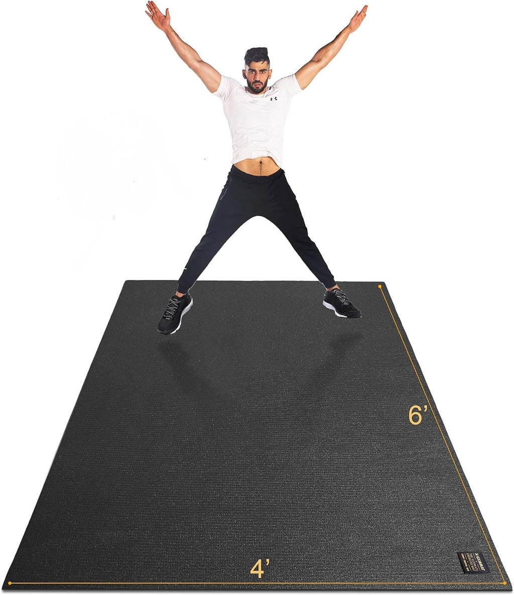 GXMMAT Large Exercise Mat 6'x4'/6'x5'/6'x6'(7mm)