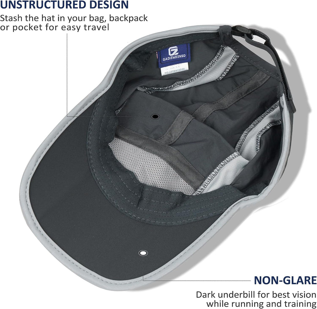 GADIEMKENSD Reflective Folding Outdoor Hat Unstructured Design UPF 50+ Sun Protection Sport Hats for Womens and Mens