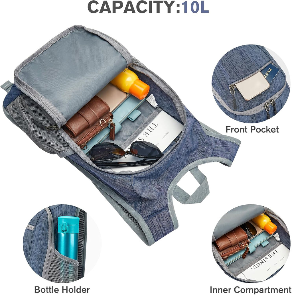 G4Free 10L/15L Hiking Backpack Lightweight Packable Hiking Daypack Small Travel Outdoor Foldable Shoulder Bag
