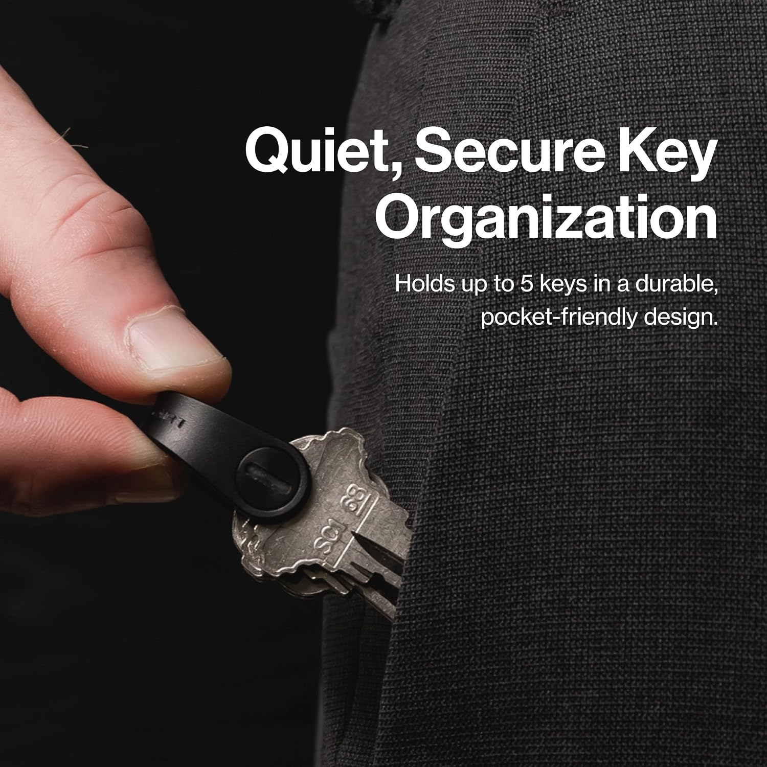 KeySmart Mini - Keychain Key Holder - Compact Key Organizer for Key Chain, Clutter-Free Minimalist Compact EDC Key Chains