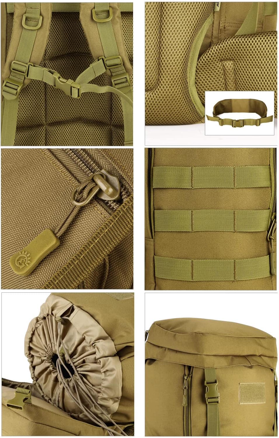 Hiking Backpack 70L Large 85L Tactical Backpack MOLLE Military Trekking Rucksack