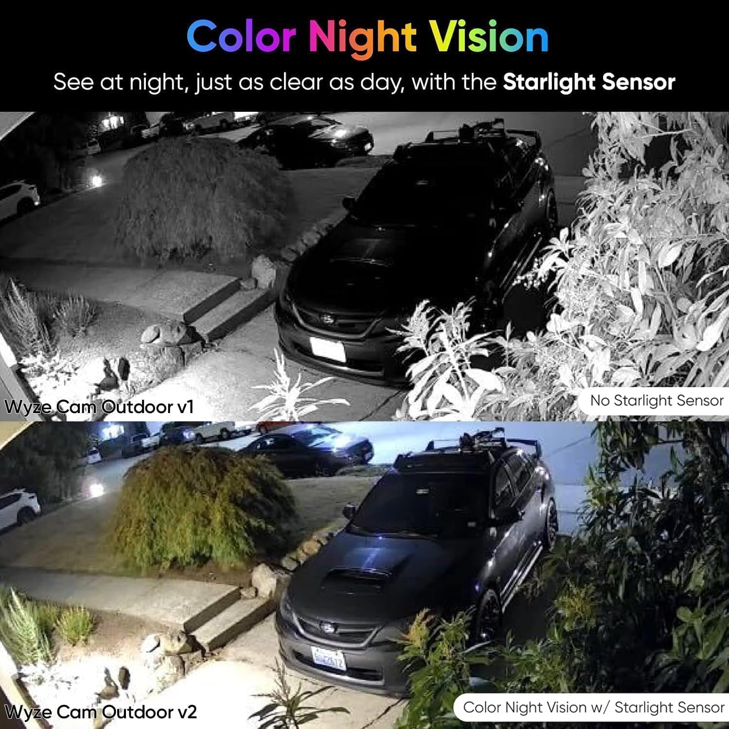 WYZE Cam Outdoor Starter Bundle v2 (Includes Base Station and 1 Cam) and Security Stickers, Battery Powered, 1080p HD, IP65 Rated, Color Night Vision