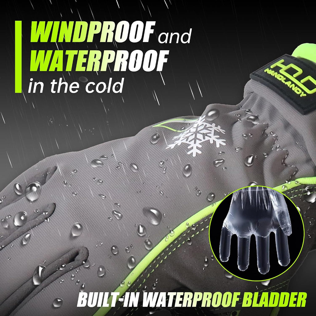 HANDLANDY Winter Work Gloves, 3M Thinsulate Waterproof Insulated Glove for Men Women