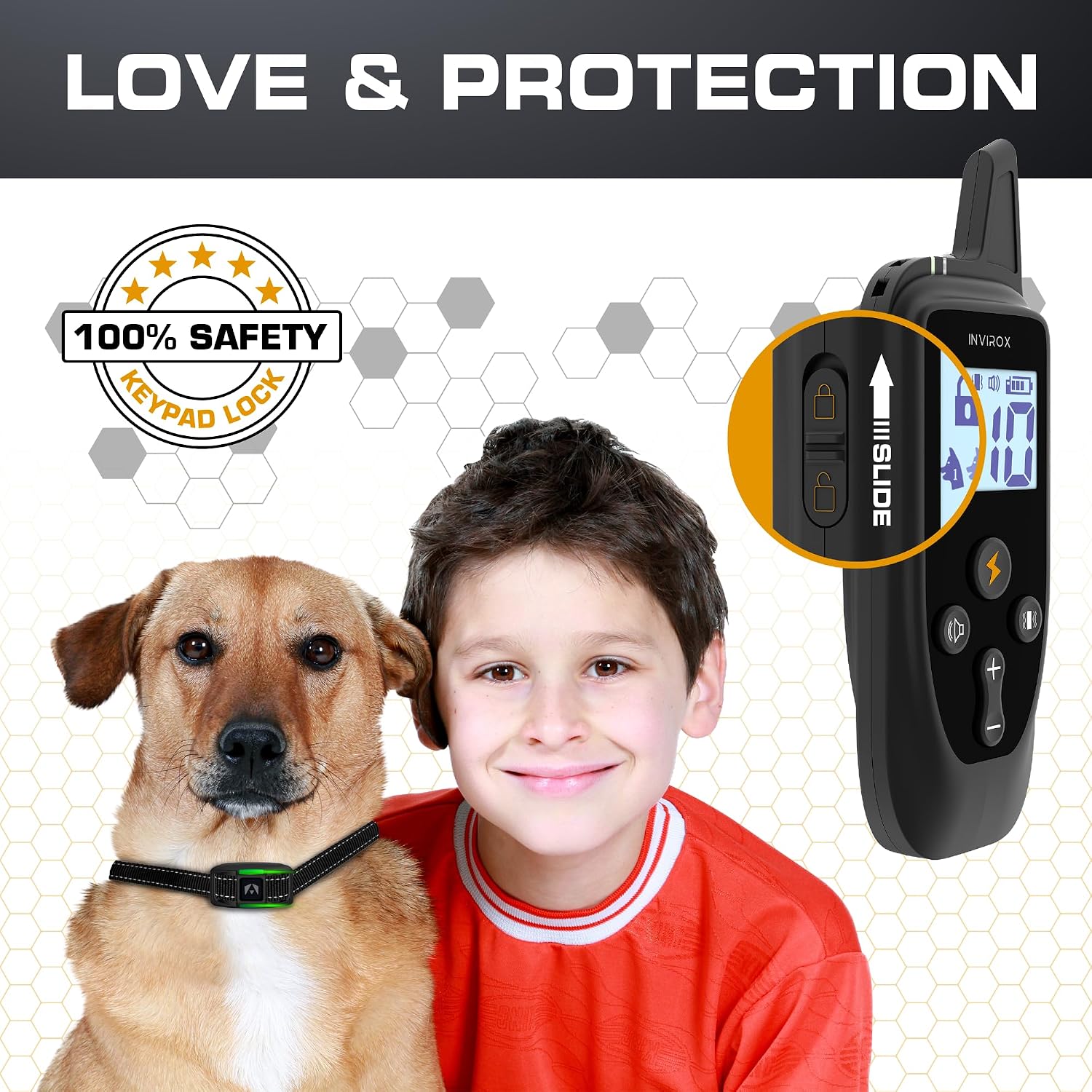 INVIROX Dog Training Collar with Remote, Shock Collar for Dogs 3300ft Range