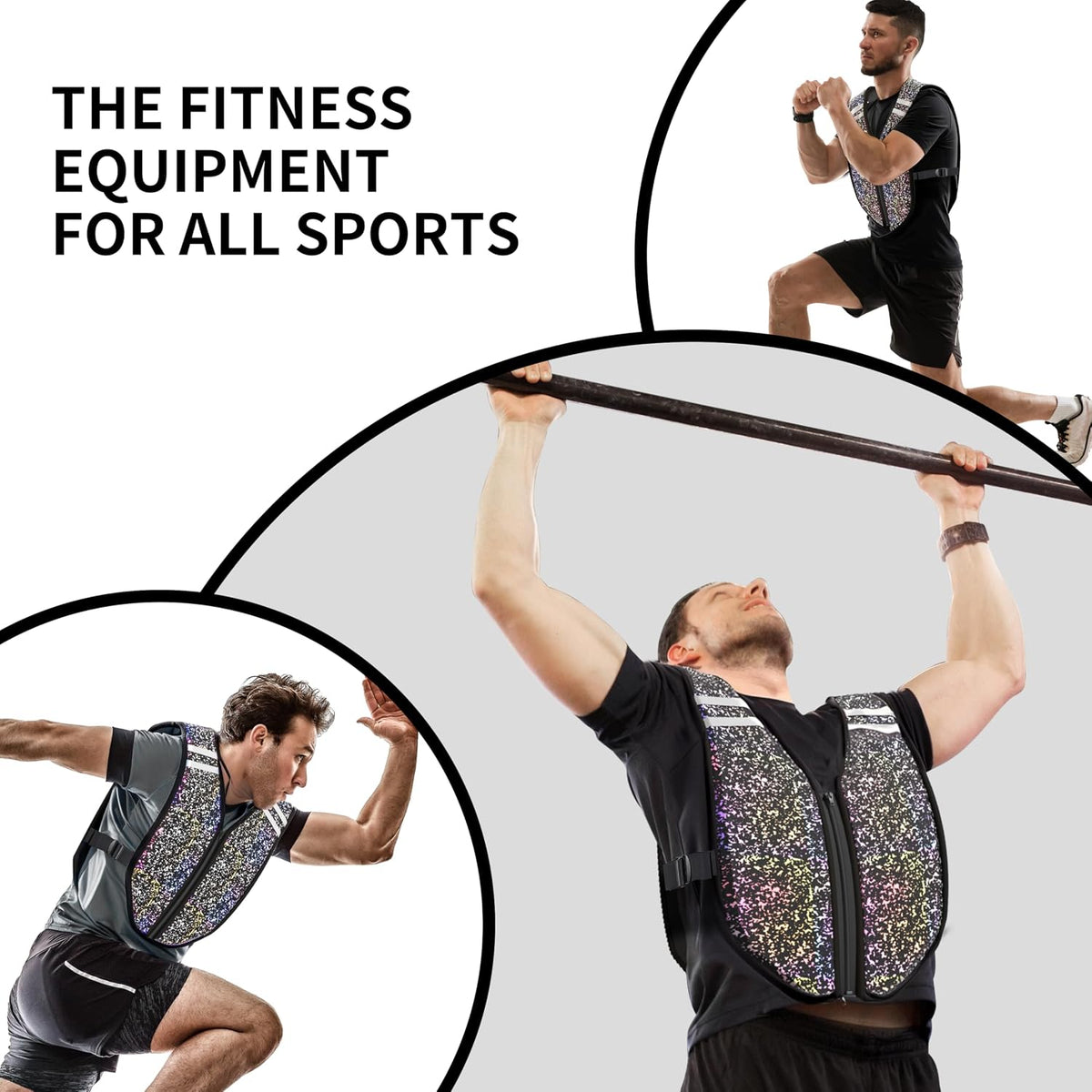 PROIRON Weighted Vest Soft Washable for Men Women 6.5lbs/11lbs/17.5lbs/22lbs,Fully Reflective Running Weight Vest,No Leakage Weighted Vest for Fitness,Workout,Weight Loss,Strength Training