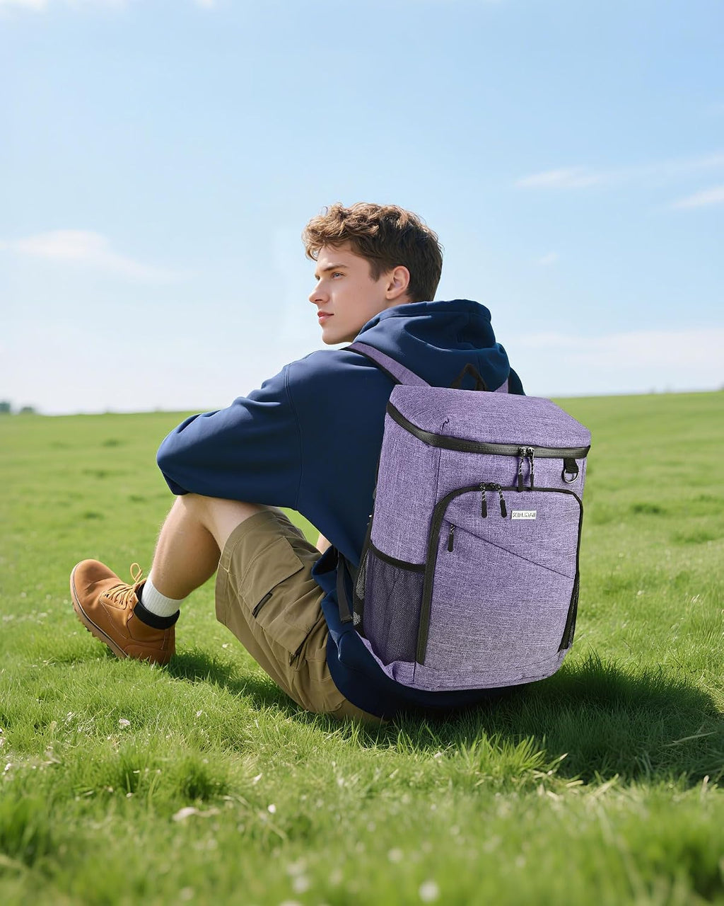 BAGLHER Lightweight Insulated Cooler Backpack - 30 Cans, Leak-Proof for Lunch, Picnic, Hiking, Camping Trips