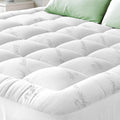 Ultra Soft Full Size Mattress Topper - Viscose Made from Bamboo Pillow Top Mattress Pad for Back Pain Relief - Naturally Cooling for Hot Sleepers, White
