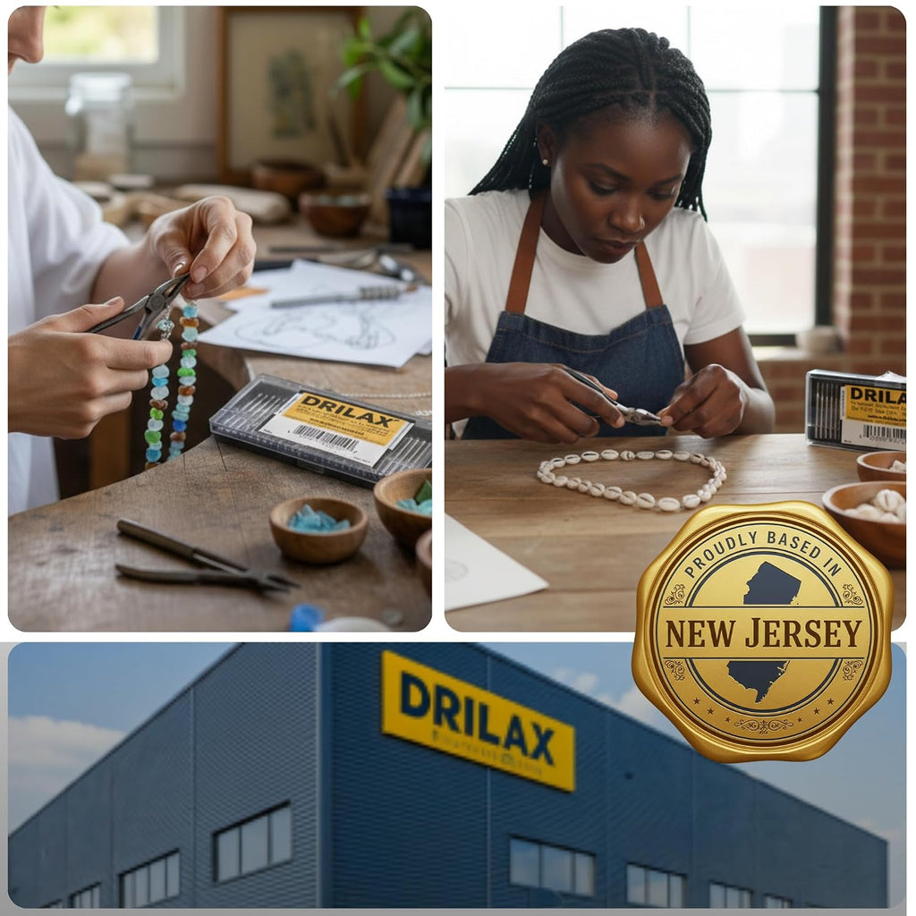 Drilax 3mm Diamond Drill Bits (1/8") 30 pcs Diamond Drill Bits for Stone, Glass, Sea Shells, Gemstones Compatible with Dremel Diamond Tipped Drill Bit Set