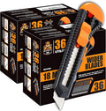 REXBETI 72-Pack Box Cutters, Retractable Utility Knife, 18mm Wide Blade