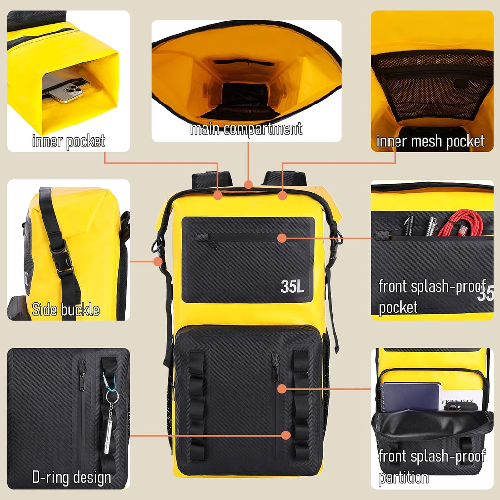 Waterproof Roll Top Dry Bag,Floating Heavy Duty Hiking Backpack,wet bags