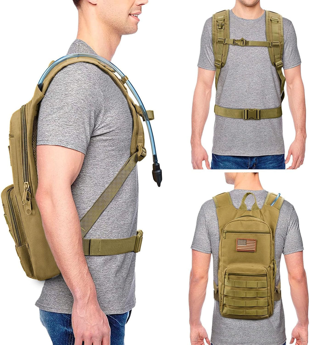 NOOLA Hydration Backpack, Tactical Water Backpack with 3L TPU Water Bladder